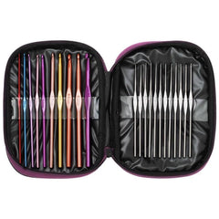 22 Piece Crochet Set with Hooks and Accessories