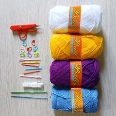 22 Pcs Beginner Knitting & Crochet Kit – Complete Tool Set for New Crafters