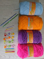 Basic Beginner Crochet Kit 25 Pcs – Knitting & Crochet Starter Set