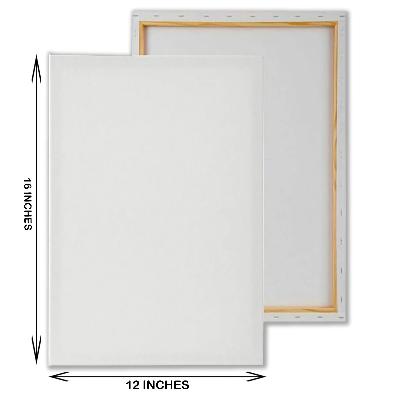 Pack of 2 canvas boards in 12x16 inches for painting and art projects