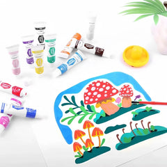 Keep Smiling Tempera Paint & Poster Color Colour Super Washable 12x12ml