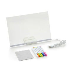 DIY Acrylic Luminescent Lamp Interactive Light Up Drawing Board for Kids & Adults Customizable Handwriting & Doodle Display for Bars Restaurants Coffee Shops & Home Décor