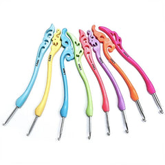 Decor Ergonomic Crochet Hook Set 8 Pieces Soft Grip Aluminium Hooks