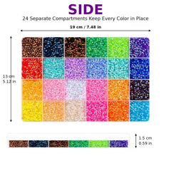 24-color bedazzling kit with assorted decorative gems for nail art and DIY crafts
