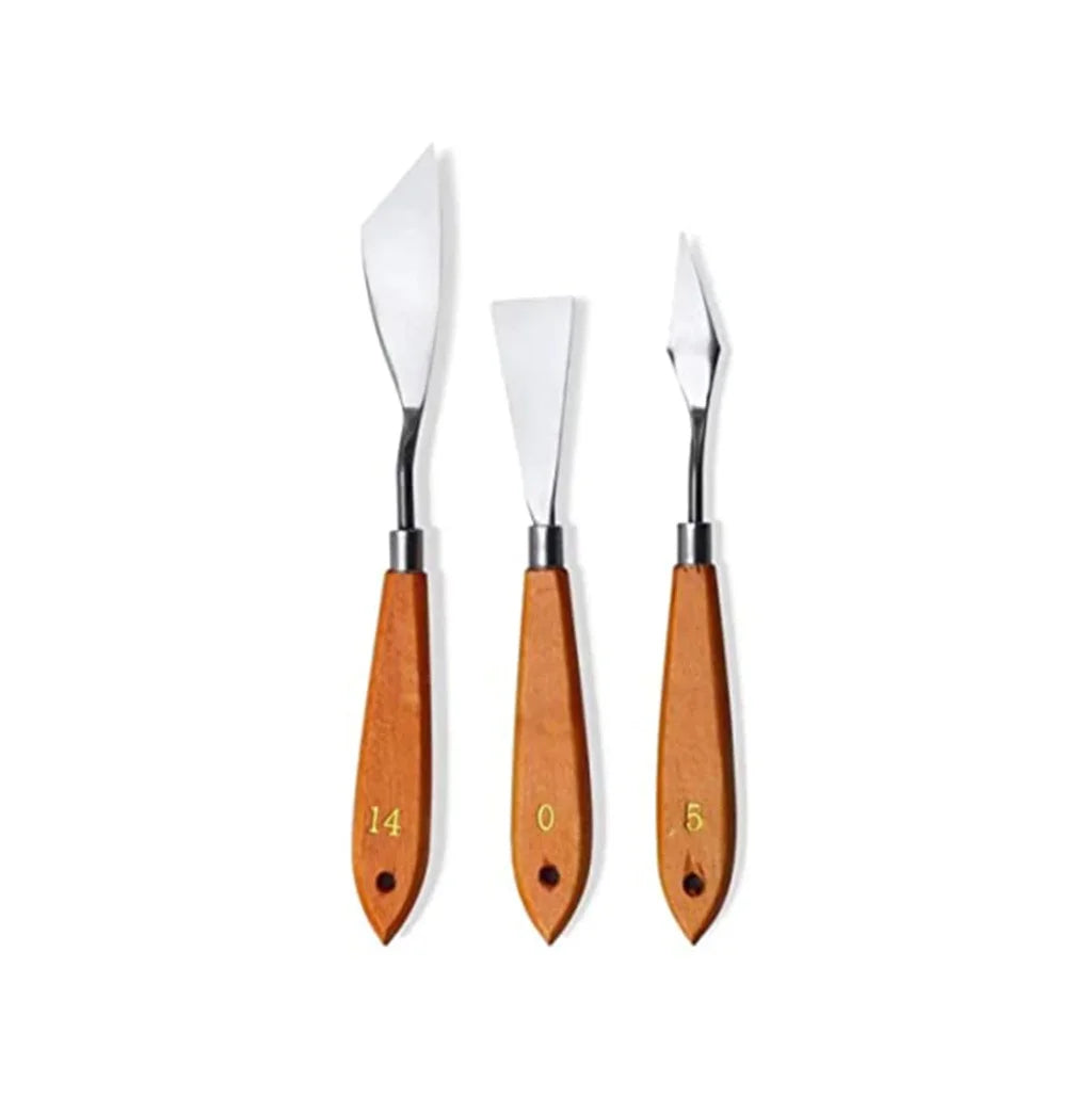 3 PCS stainless steel palette knives set for painting and art