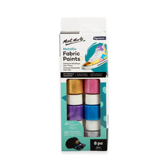 Mont Marte Metallic Fabric Paints Signature 8pc x 20ml