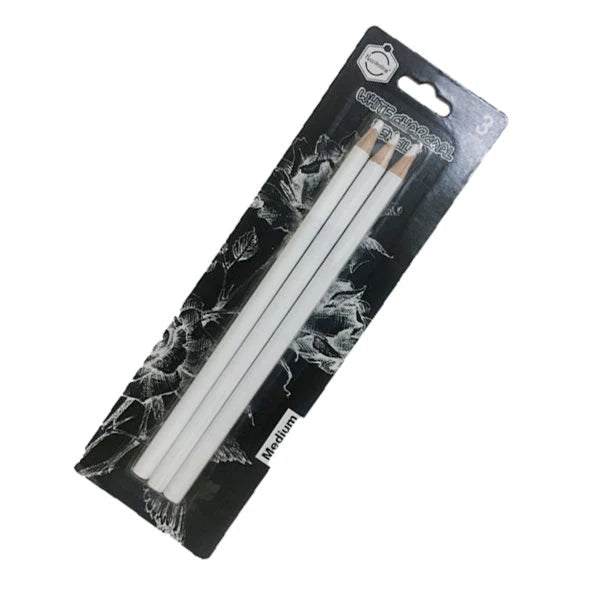 Keep Smiling White Charcoal Pencils – Pack of 3