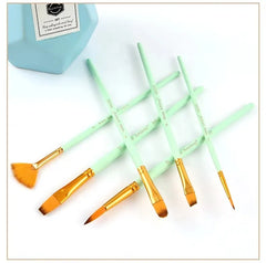 Keep Smiling 6 pcs professional nylon art brush set for watercolor, oil, and acrylic painting