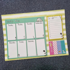 Kids Sticky Notes Weekly Planner Set Cute cartoon Creative Combination Sticky Notes Daily Hanging Planner