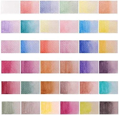 Mont Marte signature metallic watercolour set 37 pieces 36 colours with 1 brush for painting and art projects