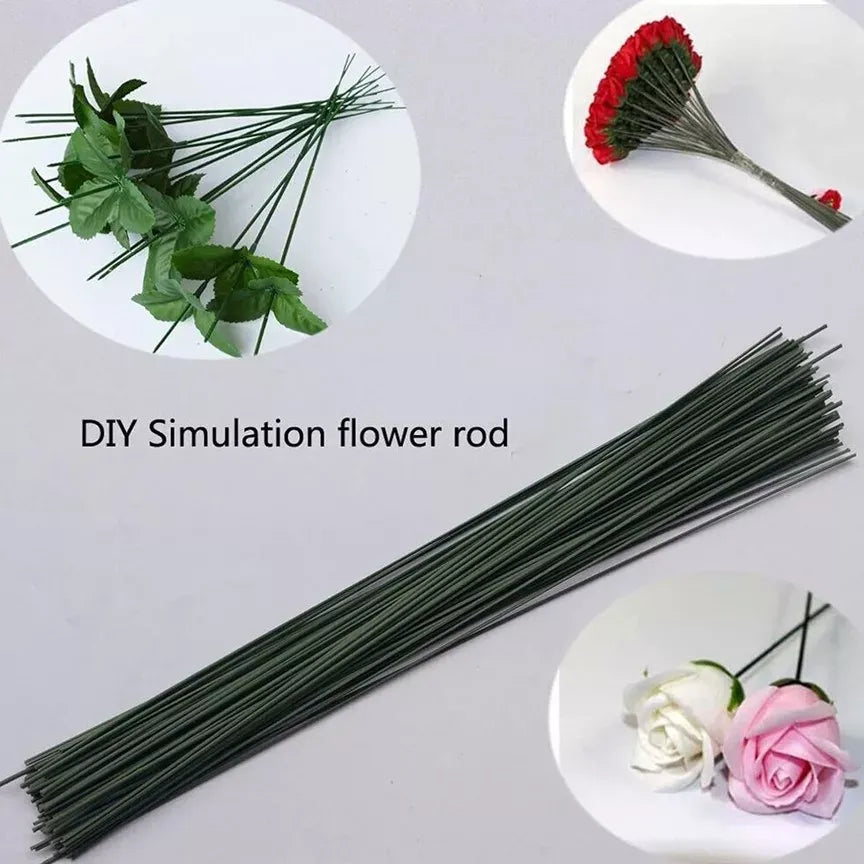Stub Wire Green Floral Wire 2mm × 60cm – 10 Pcs Florist & Garden Craft Wire ...