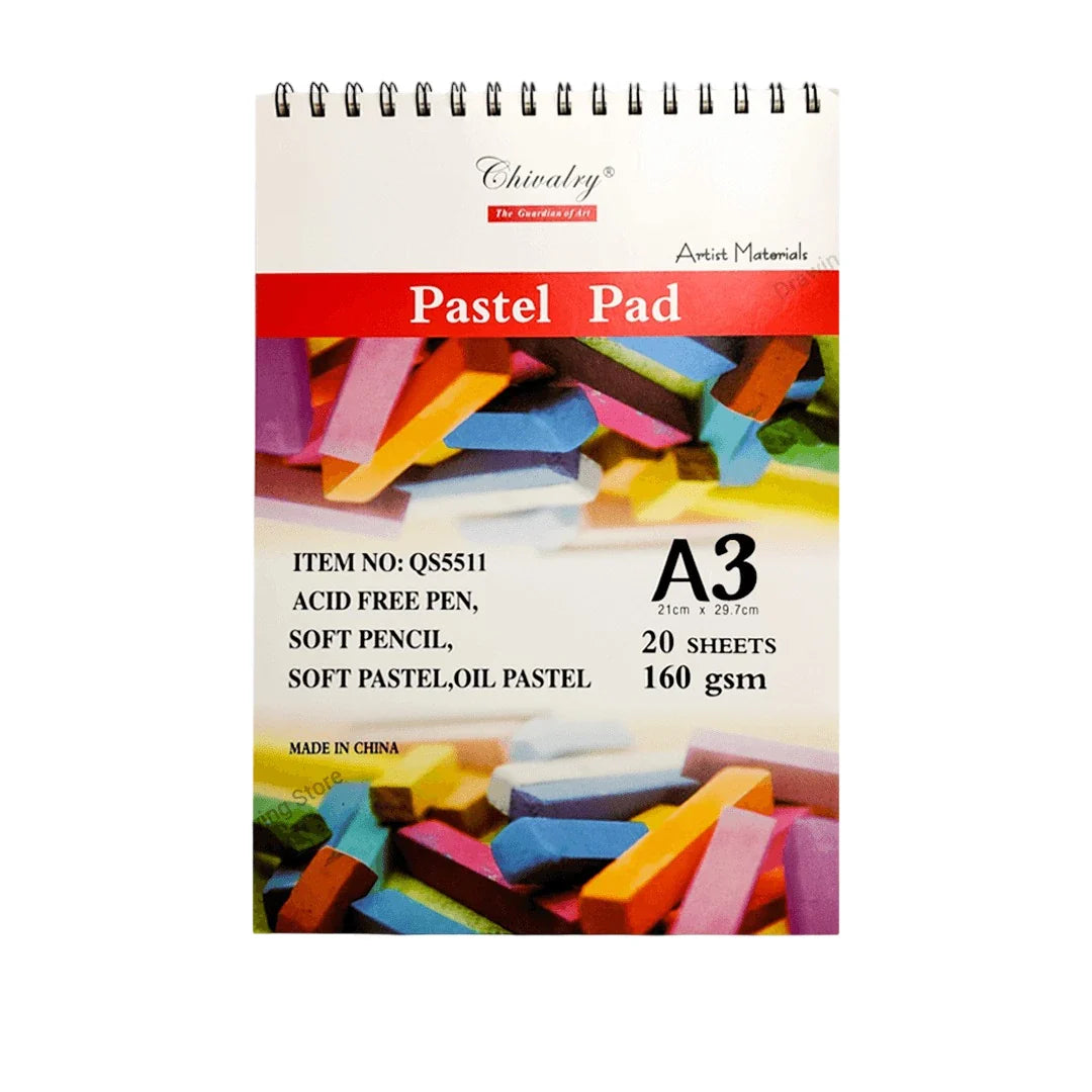 Chivalry Pastel Pad For Sketch And Drawing 20 Sheets, 160Gram Paper A3/A4 Size