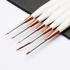 Marie’s Mini Fine Line Paint Brush Set – 5 Pcs Nylon Detail Brushes