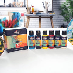 Bluebird Studio Acrylic Colours – 100 ml – Set of 6 Primary