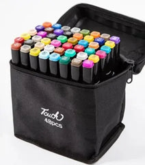 24–100 touch colors oily art marker pen set, double headed alcohol ink sketch markers for drawing and coloring