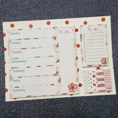 Kids Sticky Notes Weekly Planner Set Cute cartoon Creative Combination Sticky Notes Daily Hanging Planner