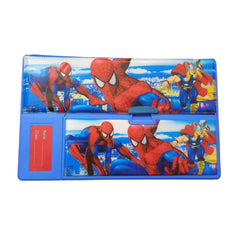 Multifunctional Jumbo Dual Side Magnetic Multipurpose Pencil Box with Calculator for Kids(Spider Man)