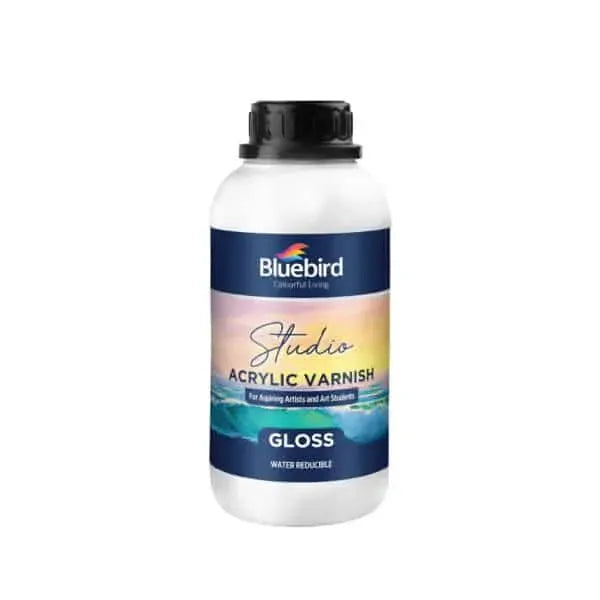 Bluebird Studio acrylic varnish gloss 500ml water reducible protective varnish for acrylic paintings
