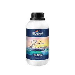Bluebird Studio acrylic varnish gloss 500ml water reducible protective varnish for acrylic paintings