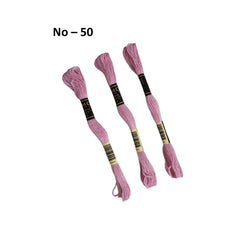 Pack of 5 Embroidery Thread Floss Sets – Multicolor Cotton Embroidery Skeins