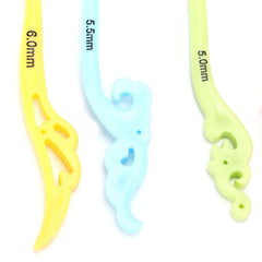 Decor Ergonomic Crochet Hook Set 8 Pieces Soft Grip Aluminium Hooks