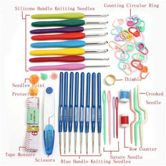 52 piece knitting and crochet accessories ultimate kit with crochet tools and supplies