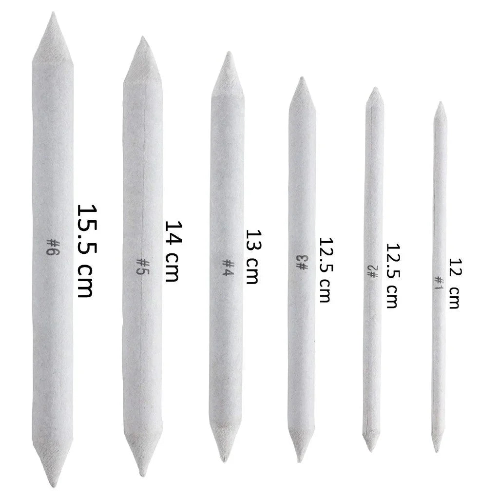 6 Pieces Charcoal Blender Blending Stumps Set for Drawing and Shading