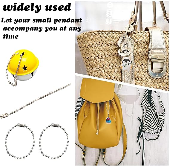 4-Inch Adjustable Metal Ball Chain with Connector Pack of 15–20