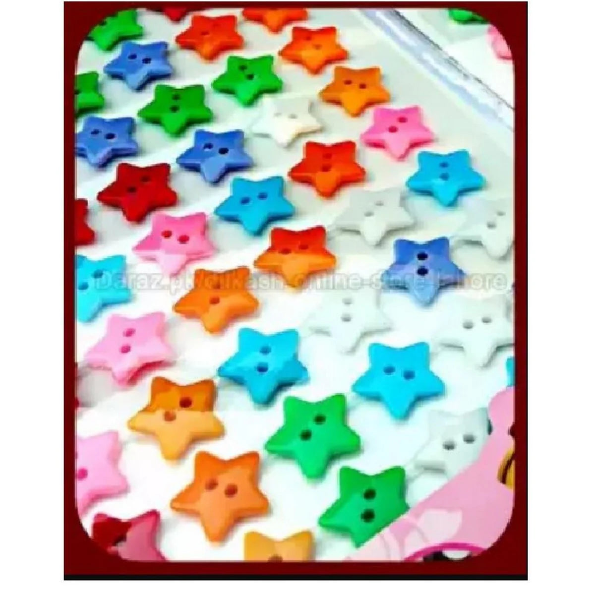 Star shape sticky colorful fancy buttons 77 pieces for art and craft DIY decoration