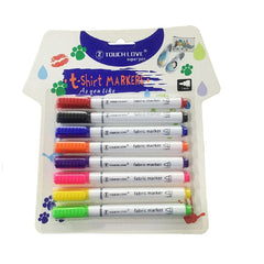 8 pcs textile marker fabric paint pens for DIY fabric crafts and T-shirt painting