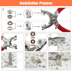 9.5mm Metal Snap Button Plier for Sewing Tich Buttons and DIY Projects