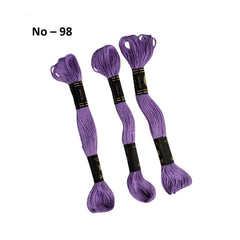 Pack of 5 Embroidery Thread Floss Sets – Multicolor Cotton Embroidery Skeins