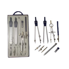 9 pcs technical drawing compass set with all accessories for students and geometry use