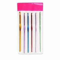 6 Pcs Aluminium Crochet Hook Set for Crochet Projects