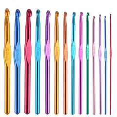Aluminium crochet hook set 2mm to 8mm for knitting and crochet craft projects