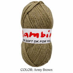 BAMBINO Super Soft DK Yarn Pack of 4 Yarn Balls for Crochet and Knitting