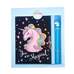 Cute Unicorn diary with Gel Pen with Packing stationery school Gift