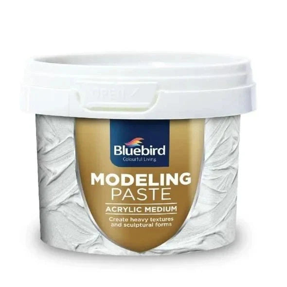 Bluebird modeling paste 150g and 800g for textured painting, mixed media, and craft projects