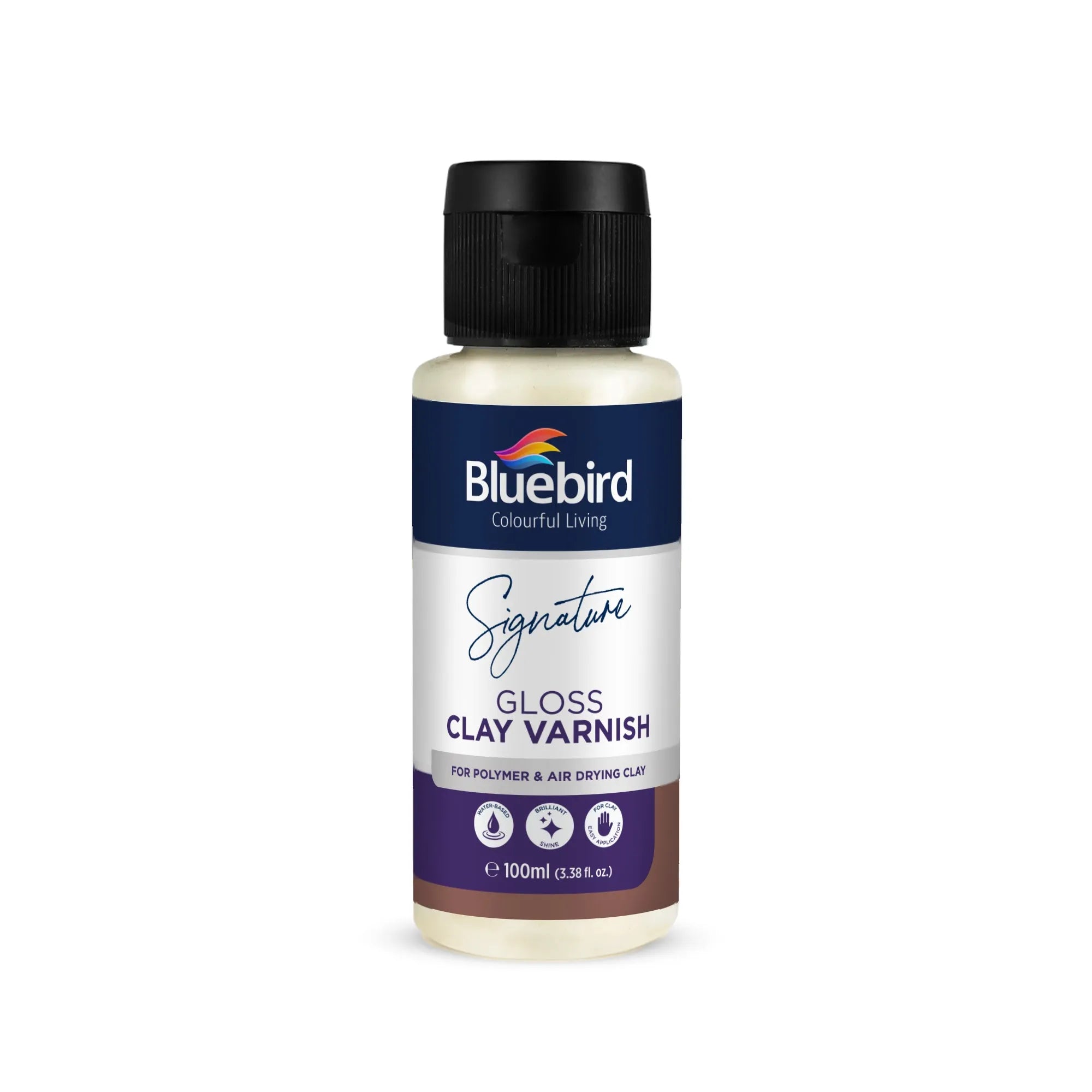 Bluebird Signature Clay Varnish Gloss 100ml clear protective coating for clay art and craft projects