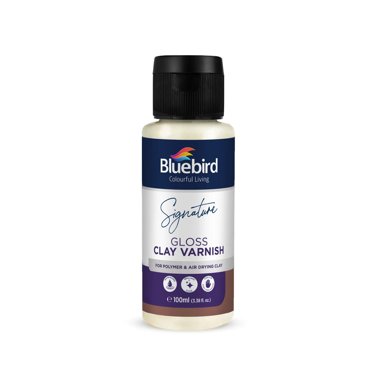 Bluebird Signature Clay Varnish Gloss 100ml clear protective coating for clay art and craft projects