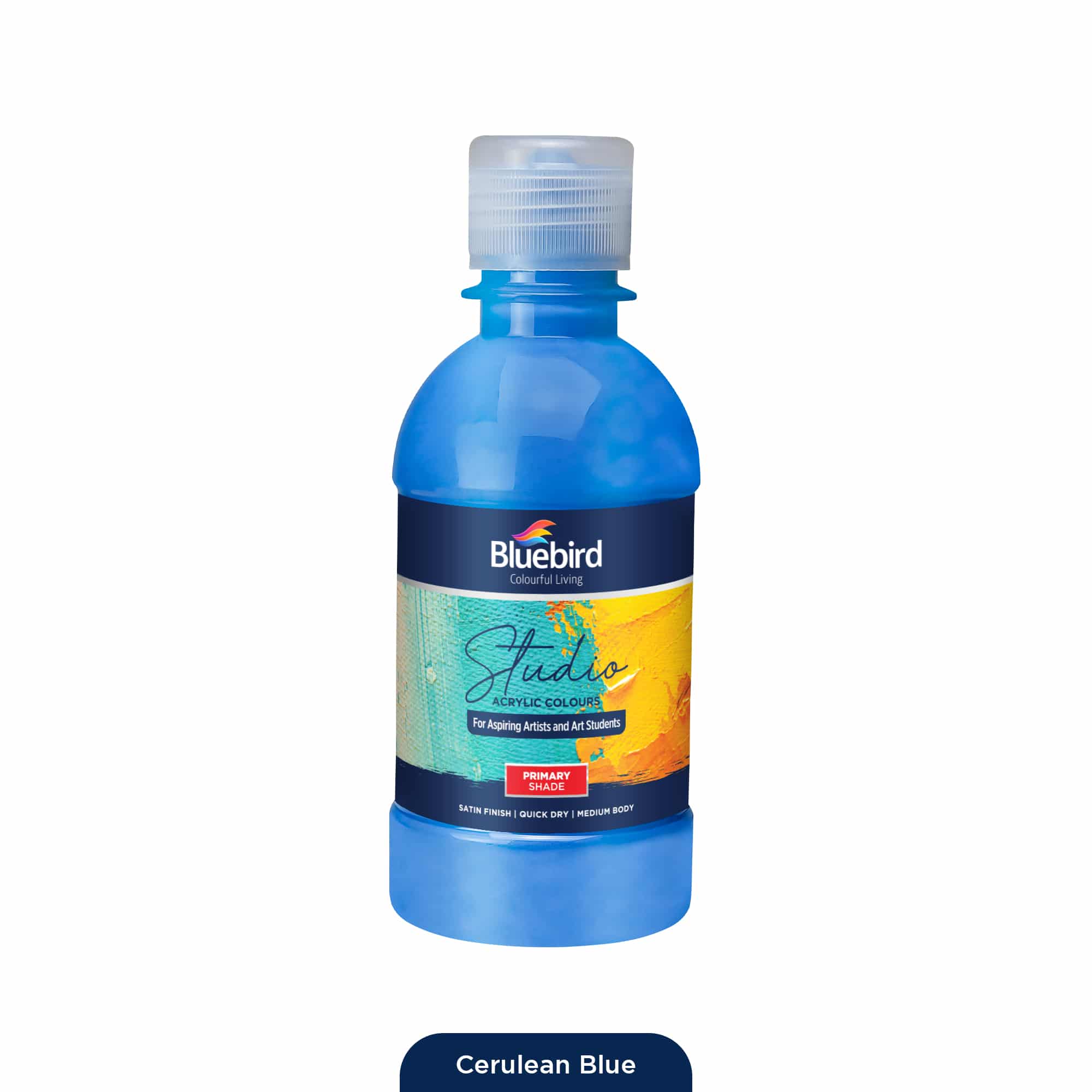 Studio Acrylic Colours 250ml Primary Shades Acrylic Paint for Art and Crafts