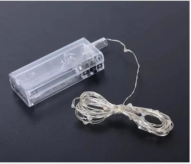 Chilli Milli 10ft LED fairy lights with 30 warm white LEDs battery operated silver wire string lights for home and party decoration