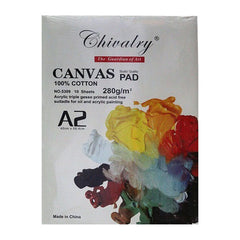 Chivalry A2 artists canvas pad with 100% cotton premium painting surface