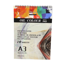 Chivalry A3 oil color pad 300gsm with 10 sheets for artist painting