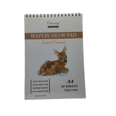 Chivalry A4 watercolor pad 190gsm with 20 sheets for artist painting