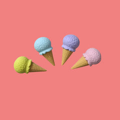 Candy Land 1 box of 4 small / mini erasers (1-3cm) / fancy erasers / rubbers - stationery rubber for kids - girls and boys