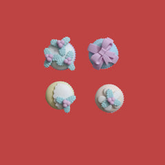 Candy Land 1 box of 4 small / mini erasers (1-3cm) / fancy erasers / rubbers - stationery rubber for kids - girls and boys