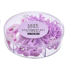 DL Stationery Set Clips & Push Pins, Paper Clips, Binder Clip, Plastic Clips Multi Set Multicolor
