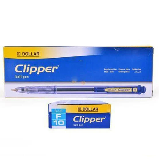 Dollar Clipper Ball Point Pens – 10 Pcs