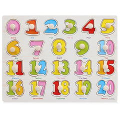 Educational wooden letters and numbers puzzle matching game for kids wooden board learning toy